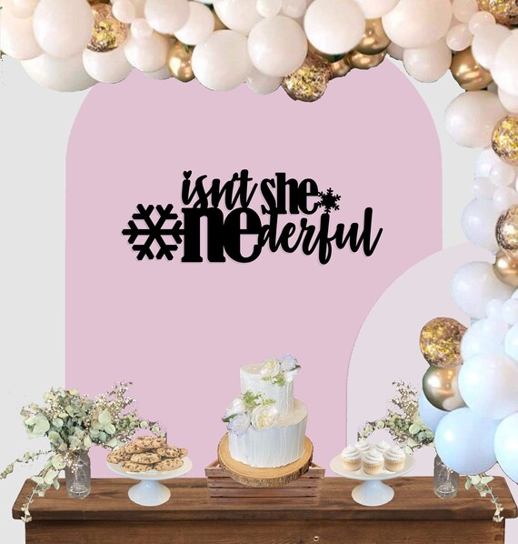 Winter 1st Birthday Girl Decor, Isnt She Lovely Isnt She