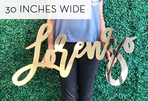 Custom Mirror Acrylic Name Sign, Personalized Nursery Wall Decor, Rose Gold Name Cutout, Baby Shower Gift, Kids Room Sign