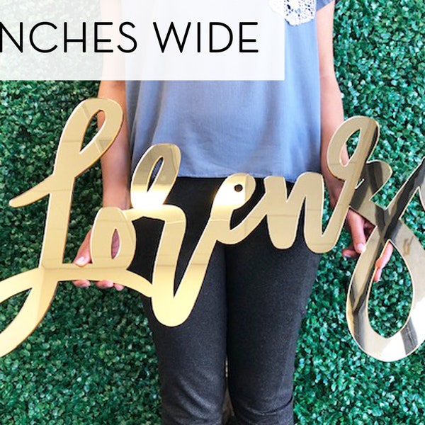 Custom Mirror Acrylic Name Sign, Personalized Nursery Wall Decor, Rose Gold Name Cutout, Baby Shower Gift, Kids Room Sign