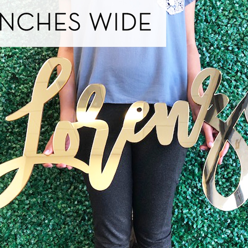 Rose Gold Acrylic Word - Etsy