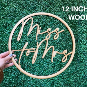 Miss to Mrs Bridal Shower Sign, Boho Wood Backdrop Decor for Bride to Be, Bachelorette Party Sign