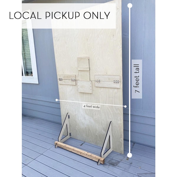 Foldable Birch Wood Backdrop – 7ft x 4ft Panel | Photography Backdrop | Event Wall | Collapsible Wooden Party Backdrop