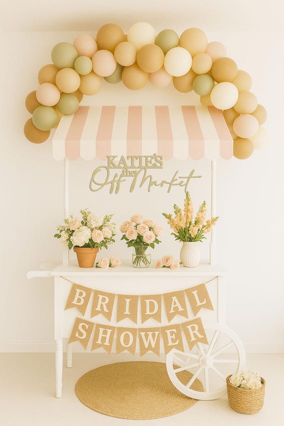 Fresh Off the Market Bridal Shower, Farmers Market Theme, Flower Shop, Flower Market Bridal Shower, Minimalist Wedding, Bachelorette Party