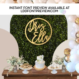 Large Custom Baby Name Sign, Circle Wooden Name Sign, Birthday Party Backdrop, Personalized First & Last Name, Nursery Wall Decor