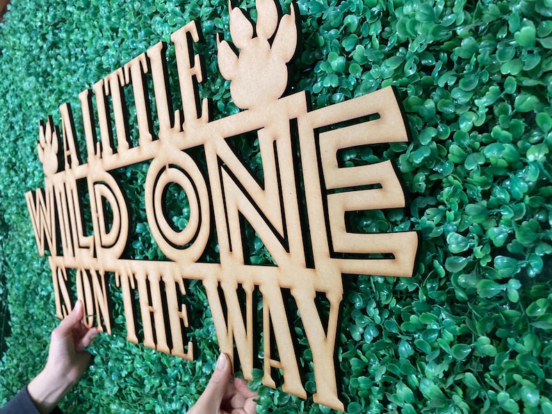 A Little Wild One is on the Way Sign, Safari Baby Shower Banner, Jungle ...