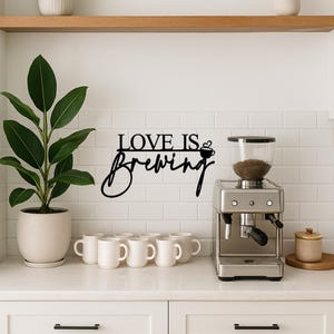 Love Is Brewing Bridal Shower Sign, Coffee Theme Bridal Shower Decor, Espresso Martini Bar Sign, Coffee Lover Party Decor image 5