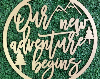 Let The Adventure Begin Sign, Adventure Baby Shower Decor, Travel Theme Baby Shower, Camping Baby Shower Backdrop, Adventure Awaits
