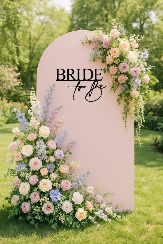 Bride to Be Backdrop Sign, Bridal Shower Decor, Miss to Mrs Sign, Future Mrs Party Decorations, Bachelorette Backdrop Flower Wall