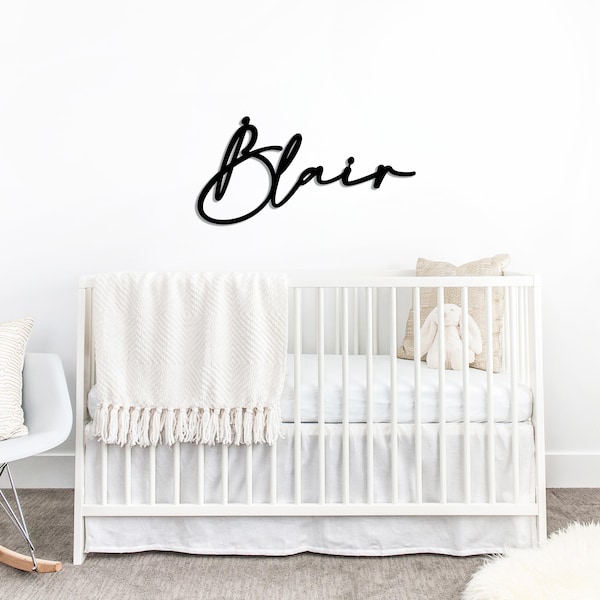 Personalized Wooden Name Sign, Nursery Name Wall Decor, Custom Kids Room Sign, Baby Shower Gift, Wooden Name Cutout, Party Backdrop Decor