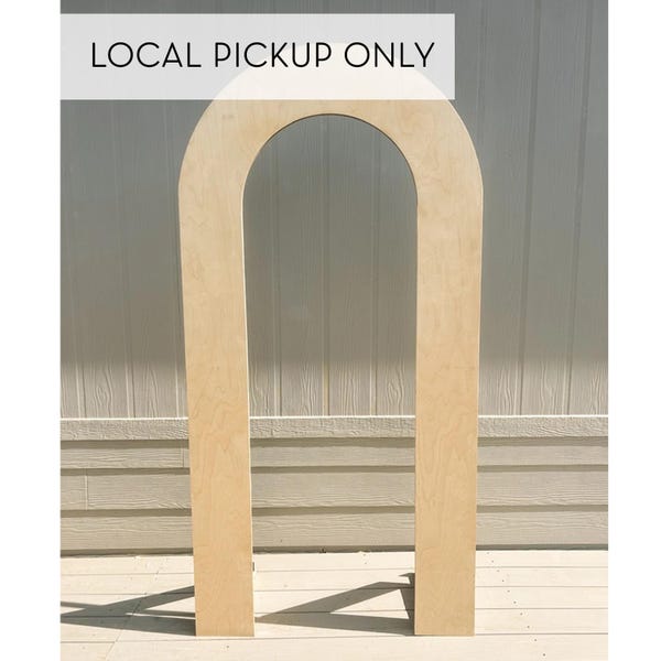 Open Arch Birch Wood Backdrop, 6ft x 3ft Party Backdrop, Wedding Photo Display, Event Arch Panel, Modern Wood Backdrop Decor, Party