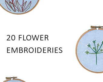 20 Flower Embroideries Ebook