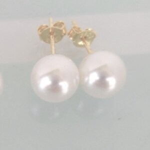 Pearl Stud Earrings Swarovski Glass Pearl Silver/Gold/Rose Gold Bridesmaid Gift Gold