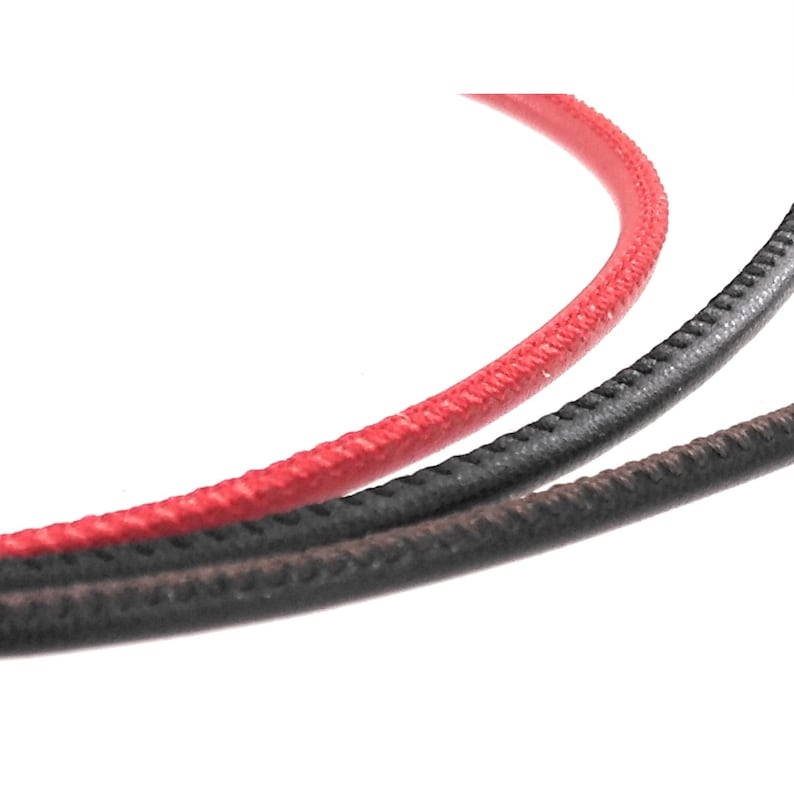 3mm Black Leather NecklaceChokerBracelet Stitched Leather Cord String with Sterling Silver Clasp for MenWomen