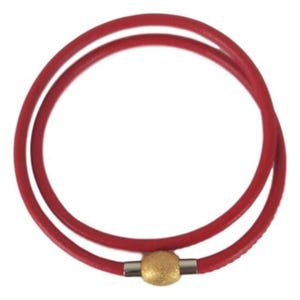 Double Wrap Leather Bracelet / Choker, Stainless Steel Magnetic Clasp, Silver/Gold/Rose Gold image 13