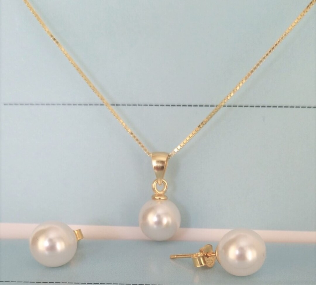 Swarovski Pearl Necklace and Earring Set – Pearl Necklace Pearl
