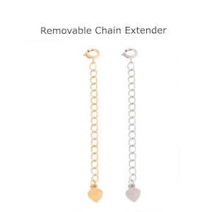 Chain Extension, Bracelet Extender, Necklace Extender, Removable Extender  Silver/Gold/Rose Gold, 2&quot; 3&quot; 4&quot;