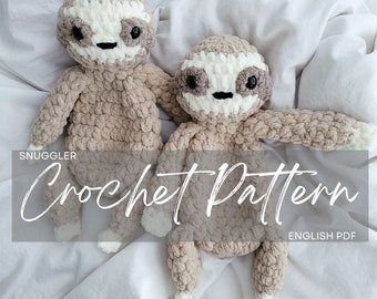 Pattern: Sully the Sloth Snuggler, crochet sloth, crochet pattern animal