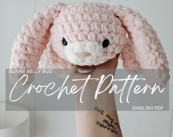 Pattern: Hunny the Bunny Belly Bud, crochet bunny, crochet pattern animal