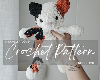 Muster: Kitty the Bitty Snuggler/Lovey, Häkelkätzchen, Häkelplüschtier, Häkelmustertier
