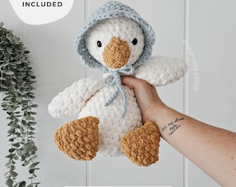 Goose Plush Crochet Pattern with Hat | Amigurumi Pattern | PDF Instant Download