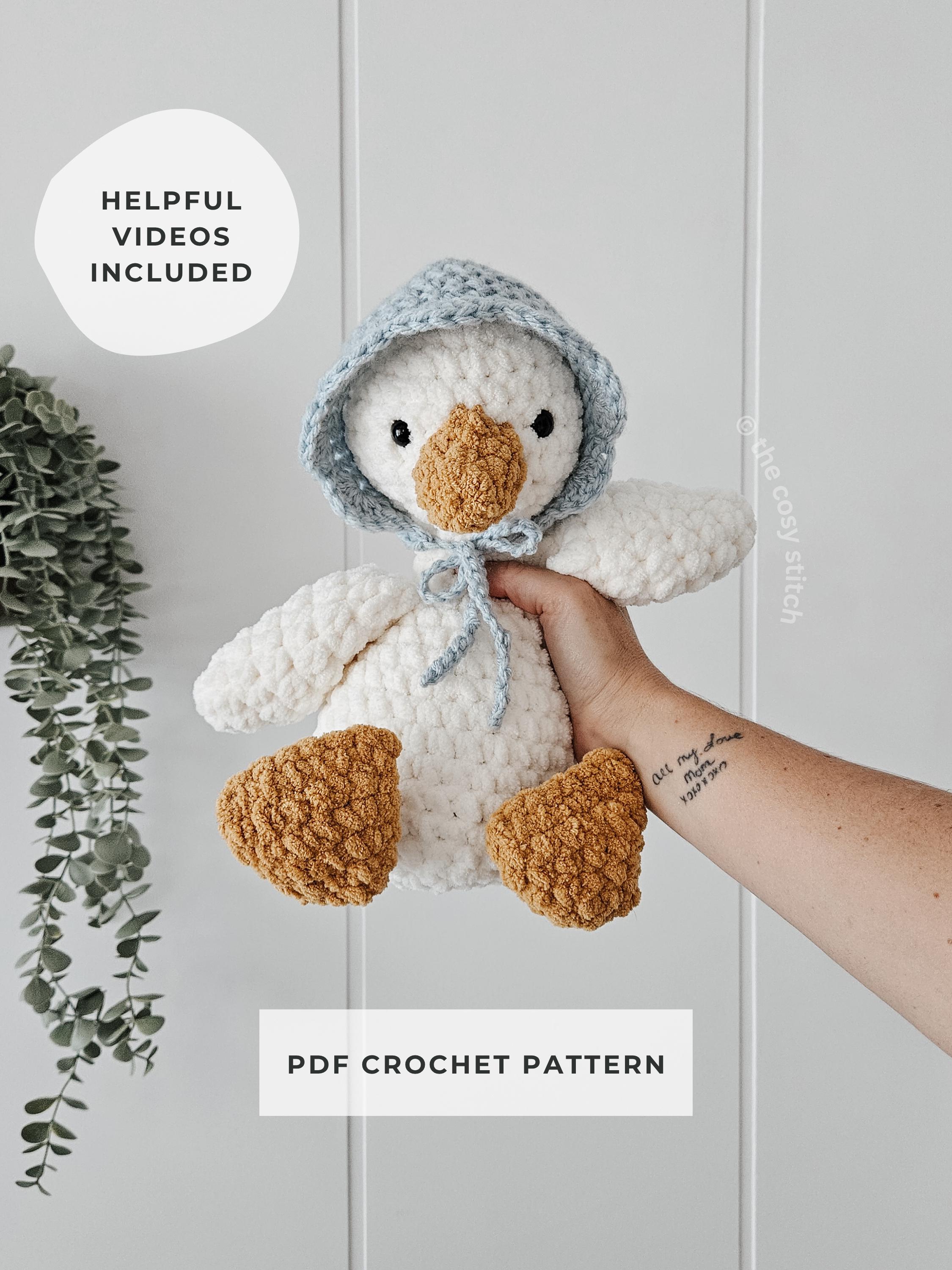 Goose Plush Crochet Pattern with Hat Amigurumi