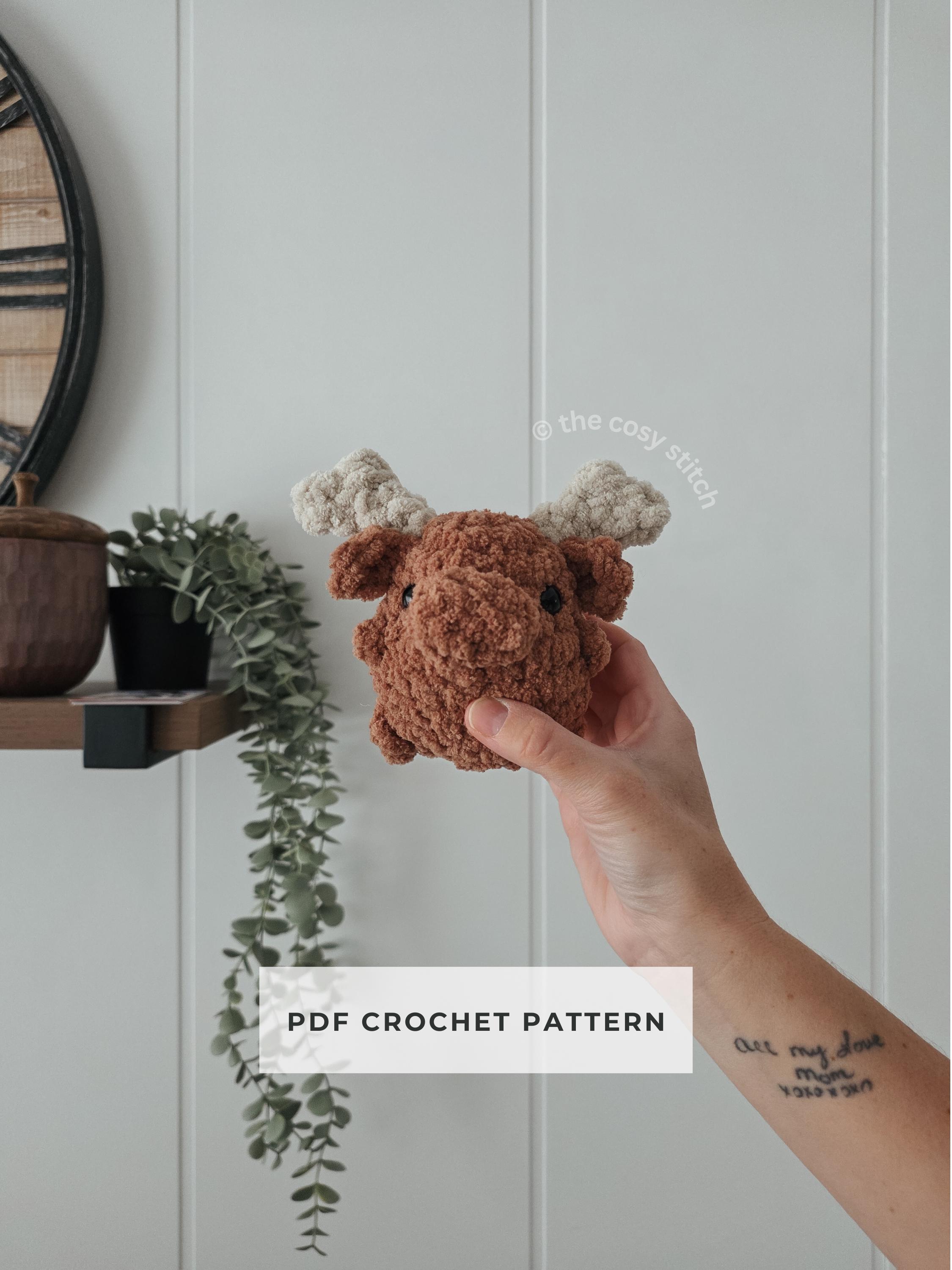 35 Moose Crochet Patterns: Woodland Amigurumi, Loveys, Plushies, and More 25 Woodland Moose Crochet Pattern Chubby Mini Buddy DIY