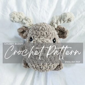 Pattern: LOW SEW Moose Chubby Buddy, crochet pattern, crochet moose