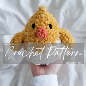 Pattern: Chick Egg Friend, crochet chick, crochet pattern animal