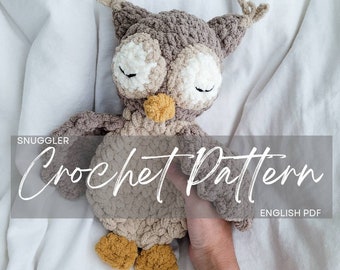 Pattern: Oakley the Owl Snuggler Pattern, crochet owl, crochet pattern animal