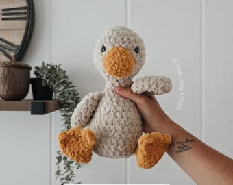 Crochet Duck Pattern – Derbie the Duck Plush – Amigurumi Bird – PDF Instant Download