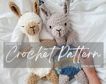 Motif : Libby le lama Snuggler Pattern, Lama au crochet, motif animal au crochet