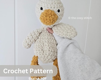 Pattern: Derbie the Duck Snuggler Pattern, crochet duck, crochet pattern animal *see listing description*
