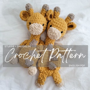 Pattern: Griffie the Giraffe Snuggler & Stuffie Patterns, crochet giraffe, crochet pattern animal