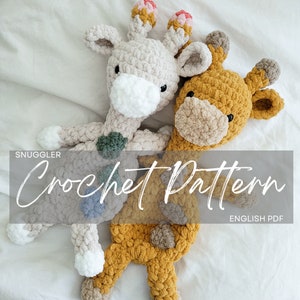 Pattern: Griffie the Giraffe Snuggler Pattern, crochet giraffe, crochet pattern animal