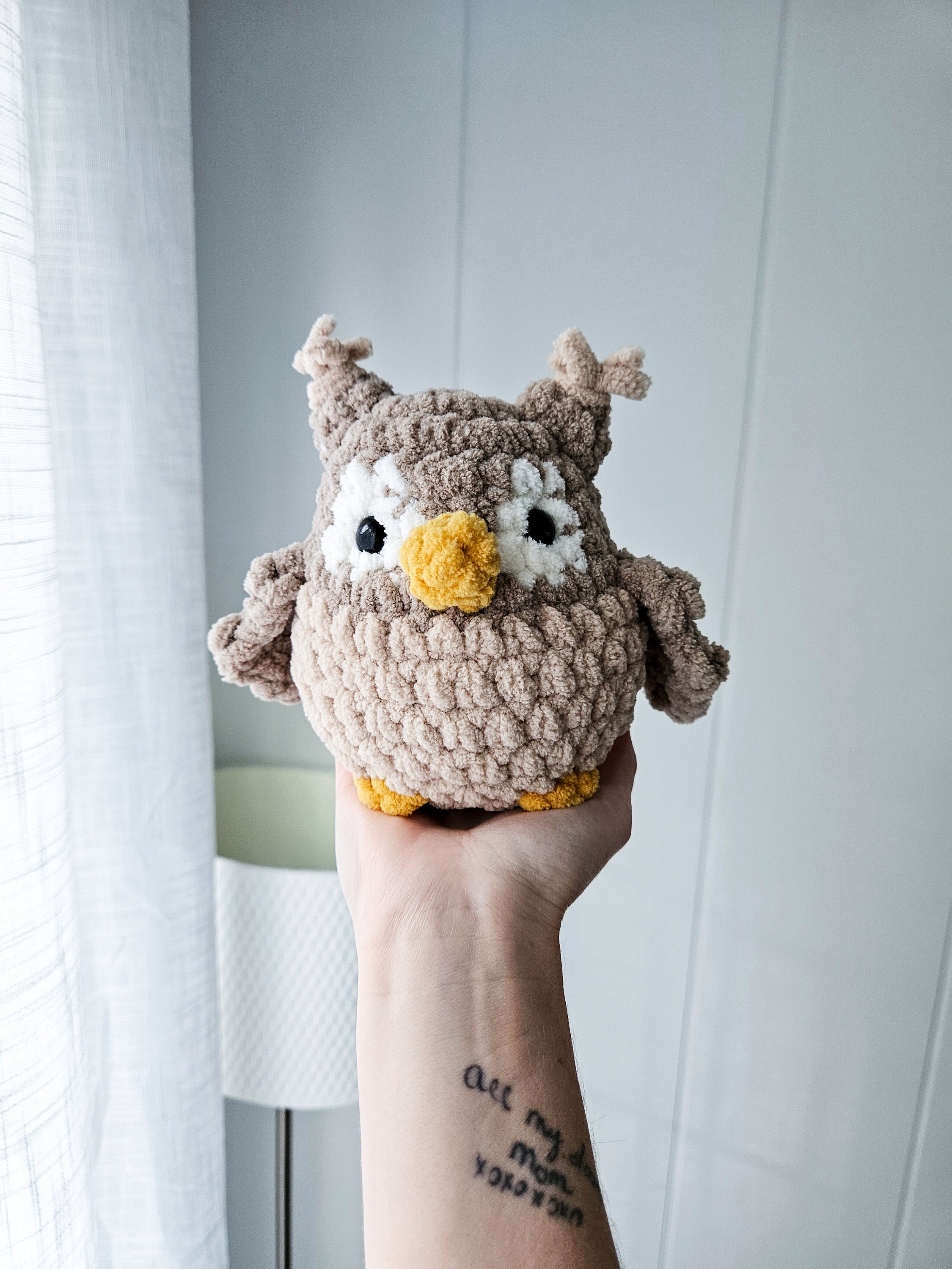 Spring Owl Crochet Pattern Woodland Amigurumi Bird Plush