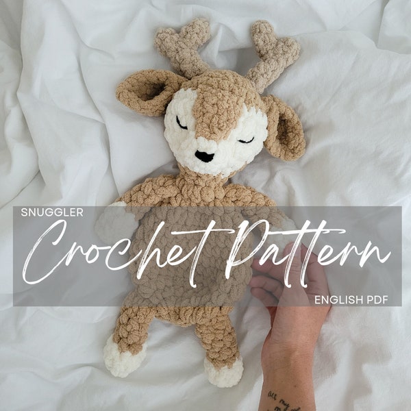 Pattern: Dixie the Deer Snuggler (original + modified) PATTERN only, crochet pattern animal