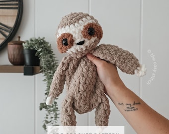 Crochet Sloth Lovey Pattern – Baby Security Blanket Crochet Pattern – Amigurumi Lovey PDF