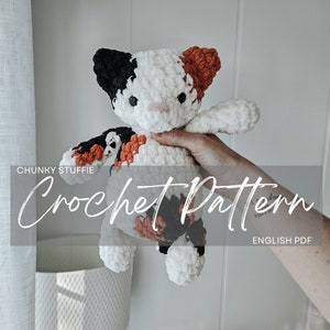 Pattern: Bitty the Kitty Chunky Stuffie, crochet kitty, crochet plushie, crochet pattern animal