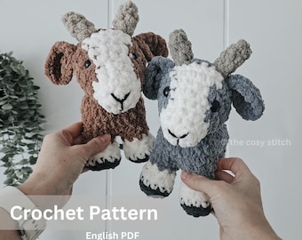 Ziege häkeln Plüsch Muster | Amigurumi Bauernhof Tier | PDF Sofortdownload