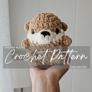 Pattern: LOW SEW Otter Chubby Buddy, crochet pattern, crochet otter
