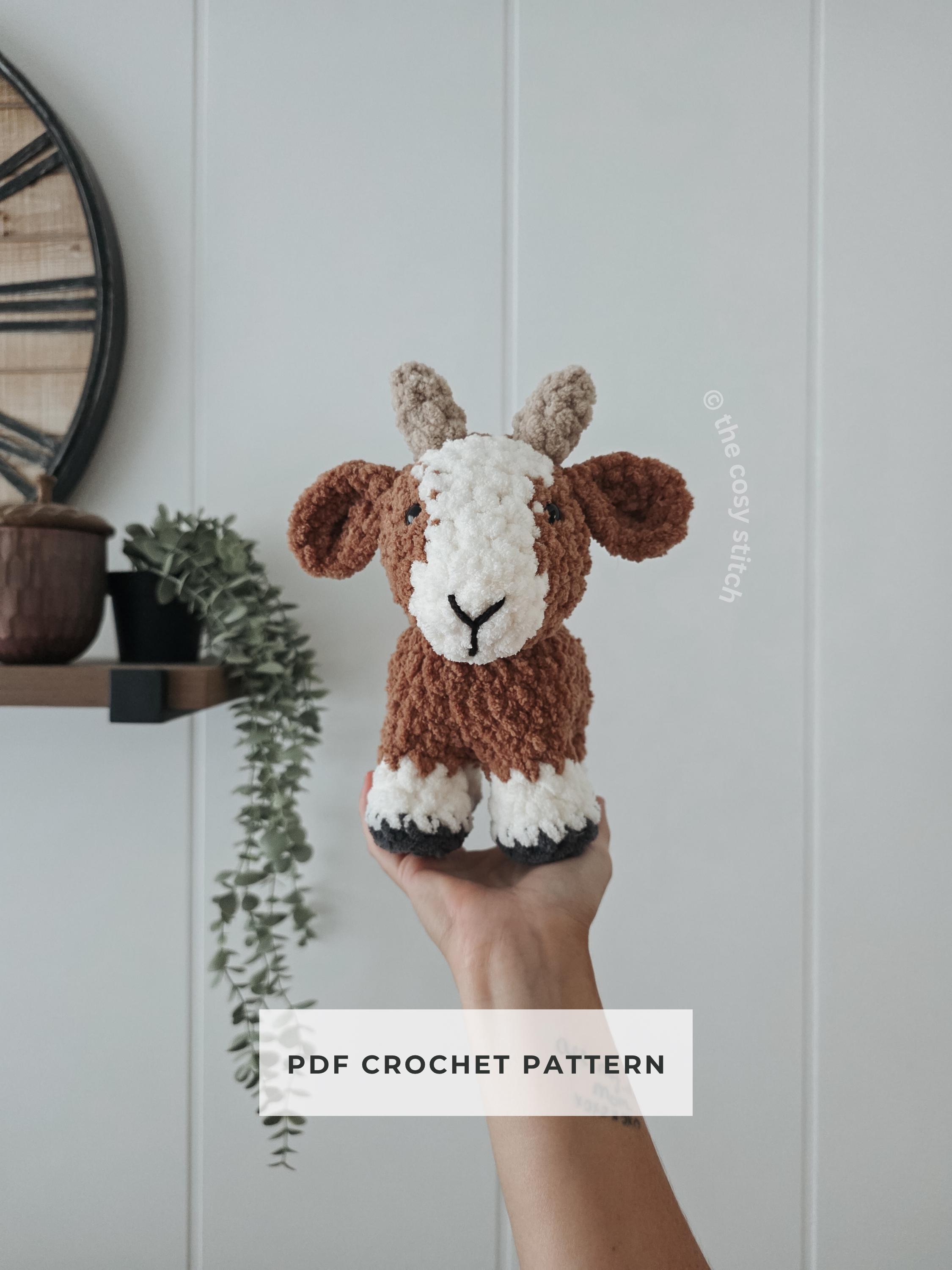37 Goat Crochet Patterns to Stitch: Farm Animals, Amigurumi, and Whimsical Goats 13 Goat Crochet Plush Pattern Amigurumi Farm Animal