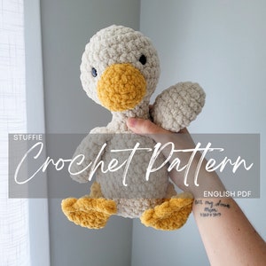 Pattern: Derbie the Duck Stuffie Pattern, crochet duck, crochet pattern animal