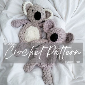 Pattern: Kiwi the Koala Snuggler, crochet koala, crochet pattern animal