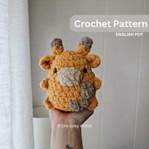 Pattern: Giraffe Chubby Buddy, crochet pattern, crochet giraffe