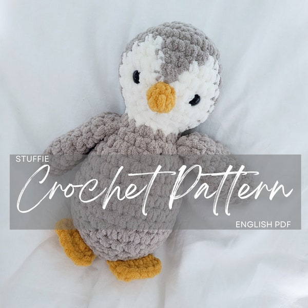 Pattern: Peppy the Penguin Stuffie Pattern, crochet penguin, crochet pattern animal