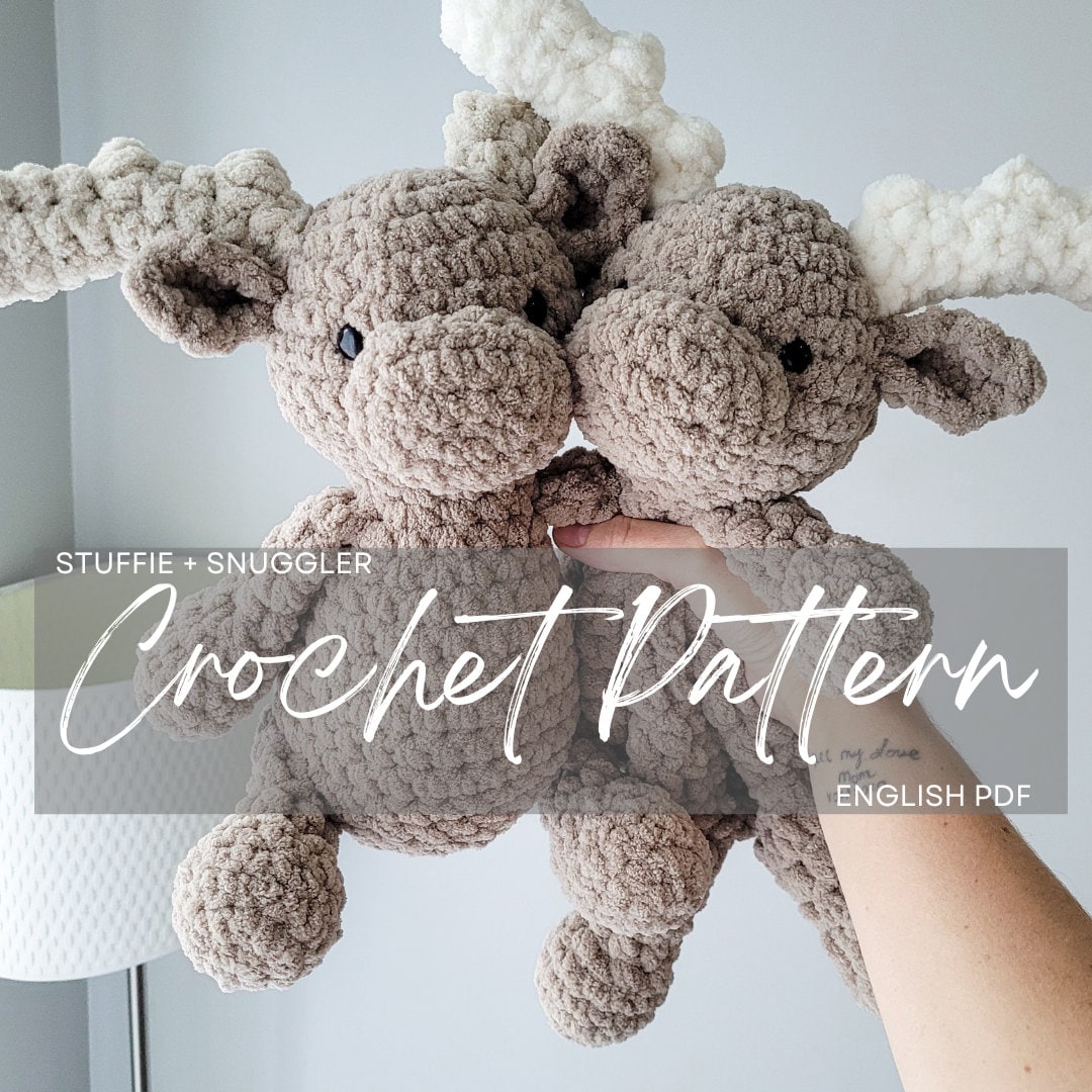 40 Crochet Stuffies with Cows, Frogs, Koalas, and Cthulhu 23 Crochet Moose Snuggler & Stuffie