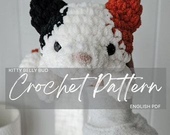 Pattern: Bitty the Kitty Belly Bud, crochet kitty, crochet pattern animal