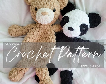 Pattern: Buddie the Bear Snuggler Pattern, crochet bear, crochet pattern animal