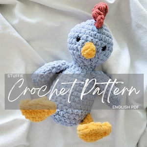 Pattern: Cooper the Chicken Stuffie Pattern, crochet chicken, crochet pattern animal