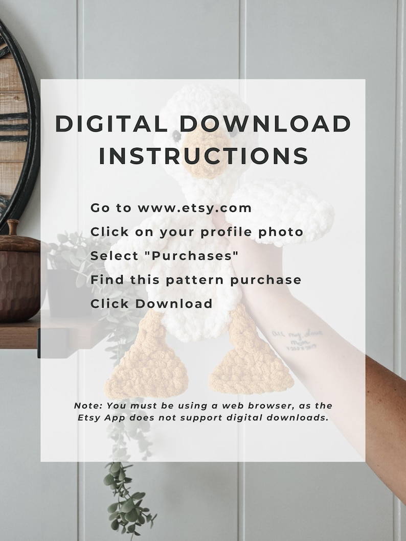 Goose Lovey Crochet Pattern | Amigurumi Goose | PDF Instant Download image 8